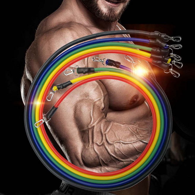 홈트 튜빙 멀티 근력밴드 세트 크로스핏 헬스 근력운동 전신운동 고무밴드, 1개, Various