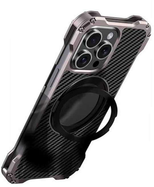 아이폰 16 15 14 13 12 프로 맥스 플러스 알루미늄 메탈 카본 아머 마그네틱 링 맥세이프 호환 무선충전 범퍼 케이스