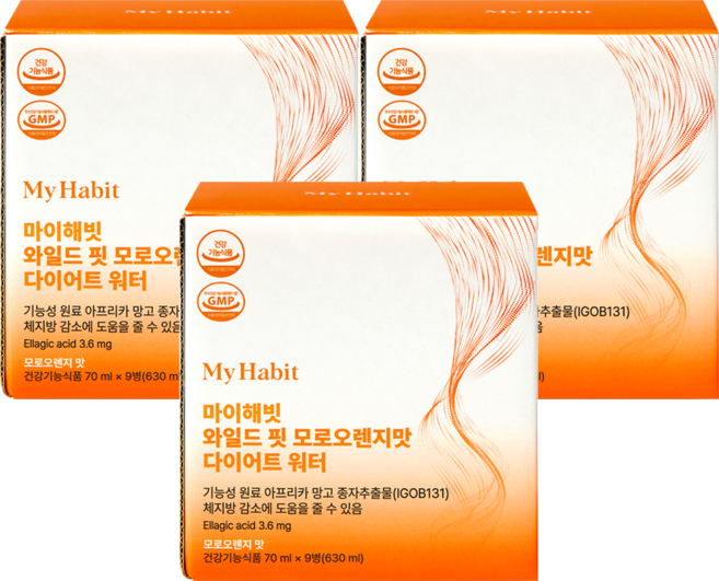 마이해빗 와일드핏 모로오렌지맛 다이어트 워터, 27개, 70ml