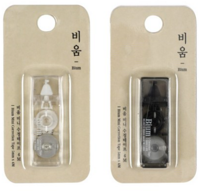 비움 미니 수정테이프 4M, 4개, 랜덤