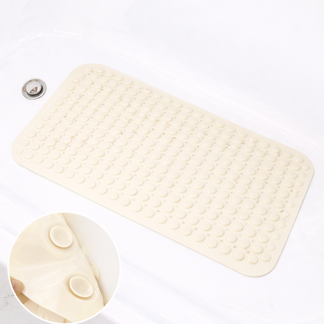 벨아로 강력흡착 미끄럼방지 욕조매트 욕실 안전매트, 1개, 크림