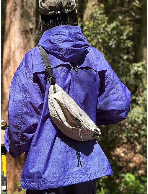 Sorpci 커플용 캐주얼 다용도 가슴가방 싱글 숄더백 출퇴근 및 라이딩용 백팩 여행용 소형 가방, 베이지 화이트, 1개