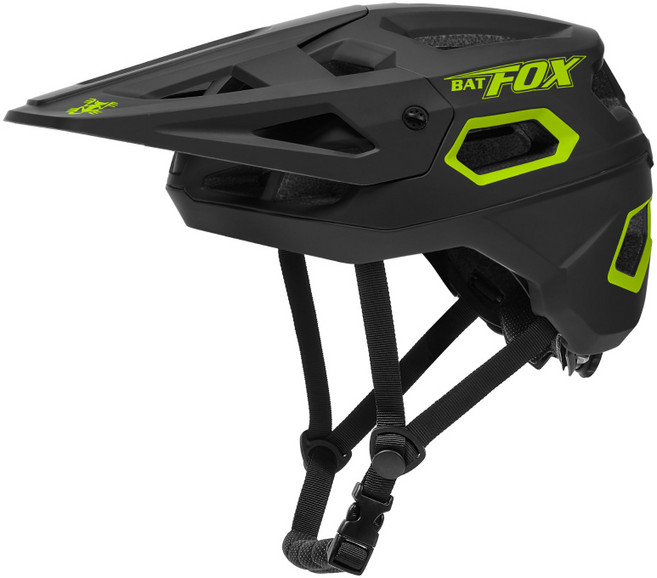BATFOX 산악 자전거 헬멧 남성용 안전 보호 장비 다운힐, 02 L57-60CM, 08 103-black green, 1개