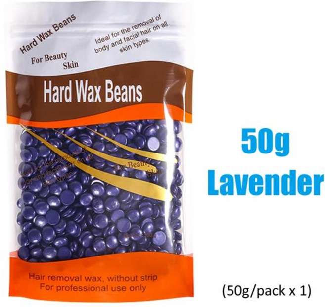 제모 왁스 비즈 500g/200g/50g 왁스 히터용 무통 제모 왁싱 바디 콩 그루밍 도구 남여, 1개, 5) 50g-Lavender