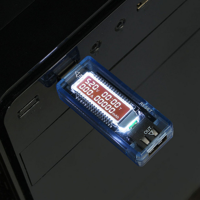 LED 실시간 충전속도 측정기 A타입 USB 전압 테스트기, 1개