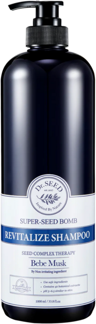 닥터시드 슈퍼시드밤 리바이탈라이즈 샴푸 베베머스크, 1L, 1개