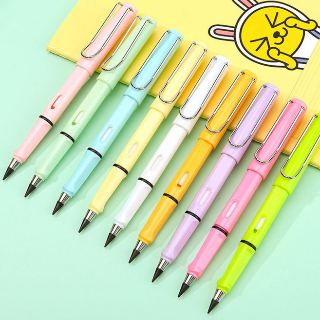 3+3 깎지않는 무한연필 지우개내장, 핑크 6P