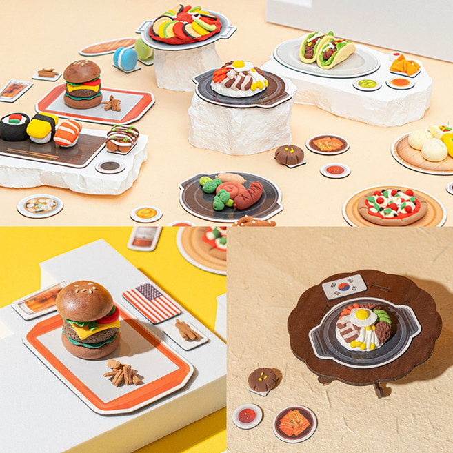 세계음식 클레이 자석 만들기 슬라임 말랑이 찰흙 미술 체험 키트 다문화 초등학생 여러나라, 이탈리아, 10개