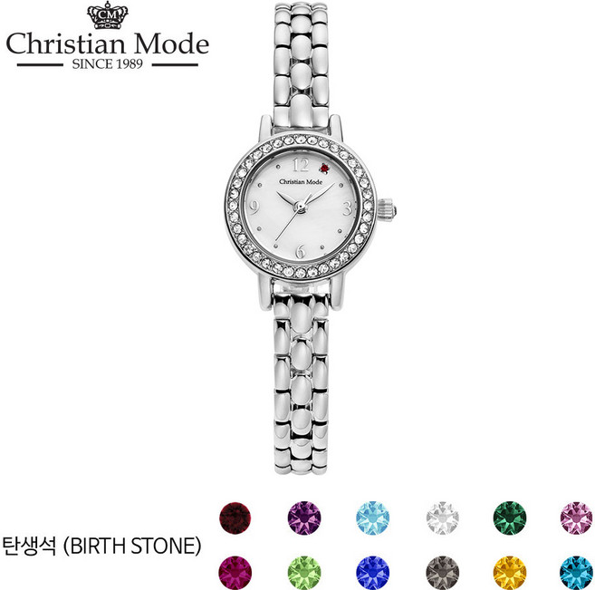 크리스챤모드 여성 탄생석시계 CM406WT 12종 택1