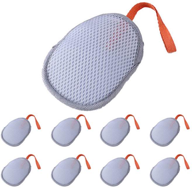 샤워 비누 거품망, 9개, 회색