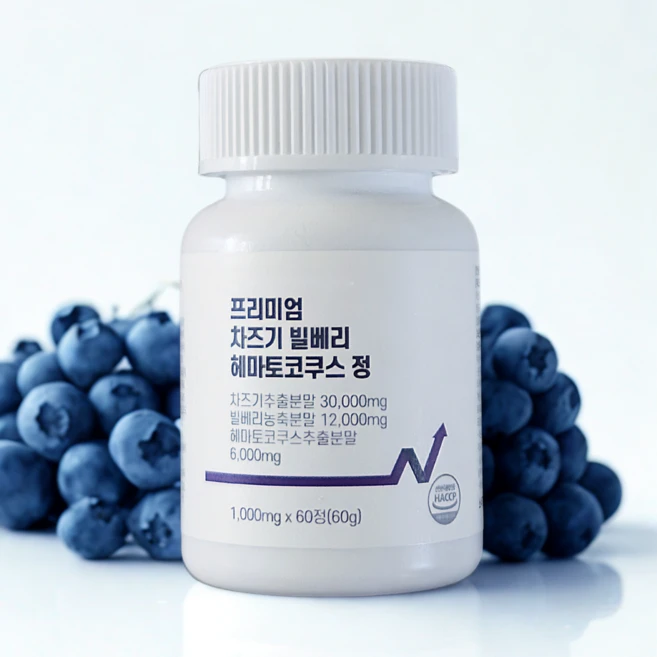 고함량 빌베리 차베리쿠스 루토시아잔틴 노안앤 영양제 차즈기 1000mg, 2개, 60정 - 쿠팡