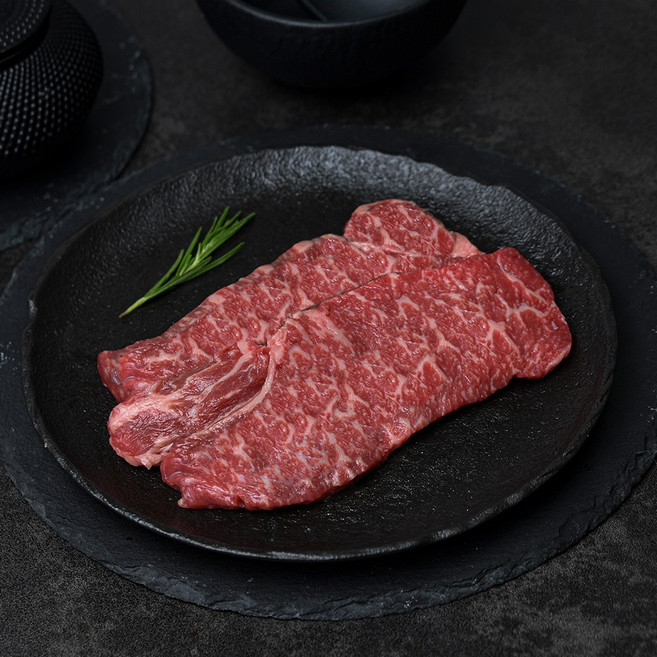 [한우드소] 국내산 친환경 아산 한우 명가 1++채끝 200g, 1개