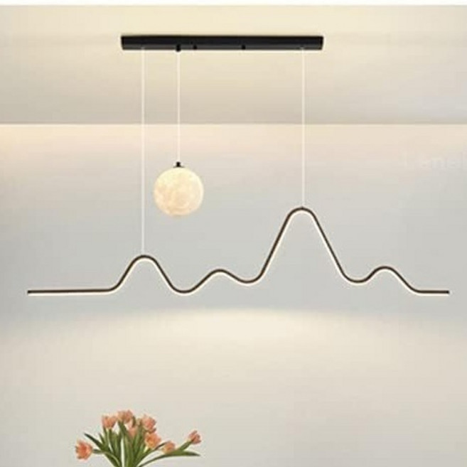 HUGO LIGHTING LED 餐吊燈, 金色120cm 29W無極調色調光搖控器