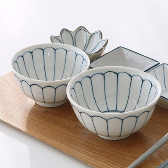 일본 제작 밥공기 국그릇 2인 세트, 2세트, one color