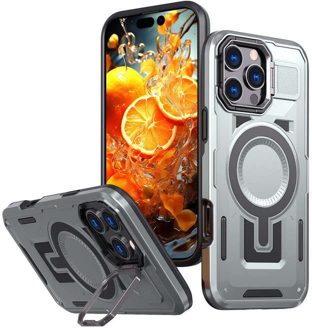 iPhone 15/14/13/12/11 Promax 磁吸殼 加高保護 鏡頭支架 Magsafe 手機殼