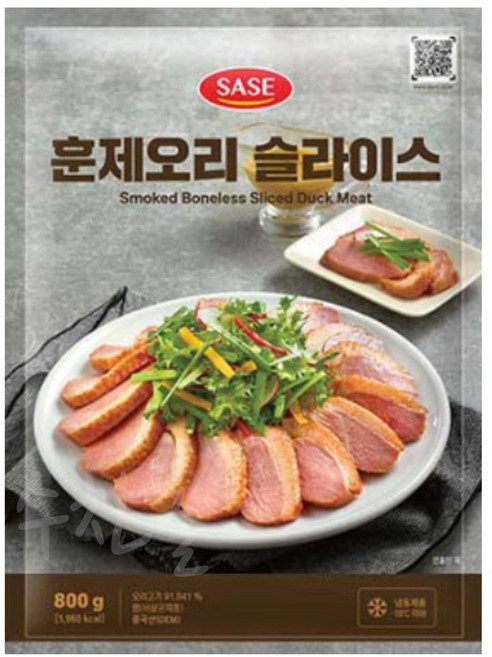 사세 훈제오리 슬라이스, 800g, 3개