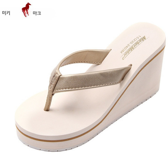 여성 통굽 뮬힐 빅사이즈 슬리퍼 조리힐 쪼리힐 C