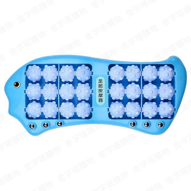 腳底按摩器 滾輪按摩器 穴位按摩器, 足底按摩滾輪【升級24輪】藍色, 1個