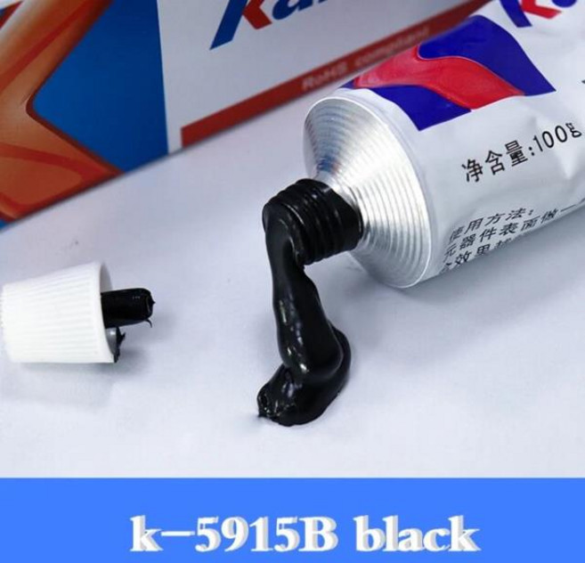 Kafuter-rtv 실리콘 고무 실란트 절연 전자 부품 고정 제품 방수, 02 K-5915B black, 1개