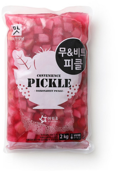 아워홈 행복한맛남 무 비트피클, 2kg, 1개