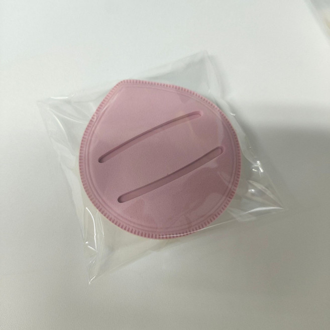 마카롱 색상의 대형 마시멜로우 쿠션 퍼프 과일 모양으로 물에 적시면 커지는 밀크 커피 색상의 부드러운 베이스 메이크업 전용 퍼프, 마카롱 색상의 에어쿠션 퍼프(핑크색 OPP 투명 포장)