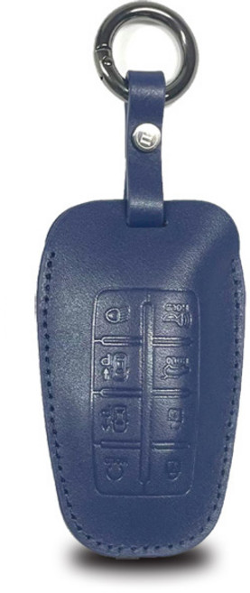 아이루스 가죽 스마트 키케이스 자동차 차키케이스 키홀더 현대 기아 제네시스, G-3, 네이비