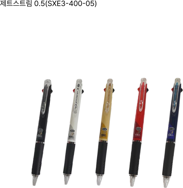 유니 제트스트림 멀티펜 3색 볼펜 SXE3-400 0.5mm, 블랙-1개