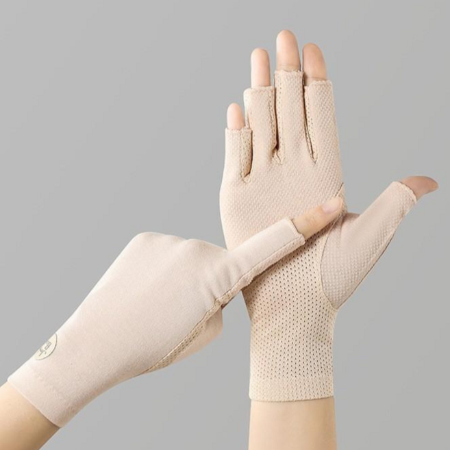 안이븐 자외선차단 손가락 반장갑, 1개, 스킨