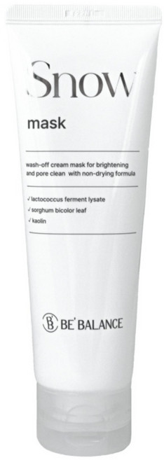 즉각 미백 워시오프팩 비밸런스 스노우 마스크, 1개, 1개입