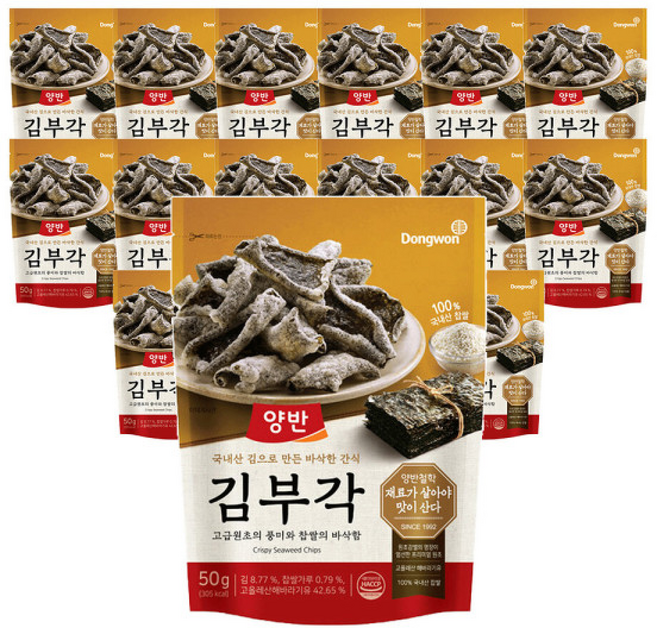 동원 양반 찹쌀 김부각, 50g, 16개