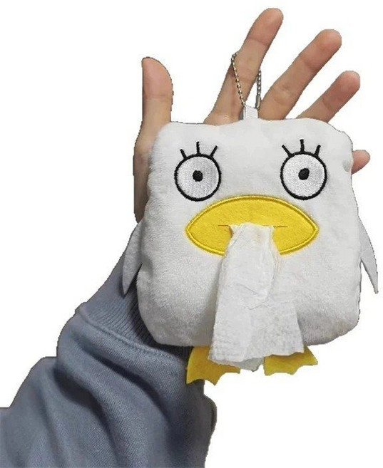 은혼 긴타마 엘리자베스 플러시 티슈 박스 홀더 키링, about 13x15cm, A1