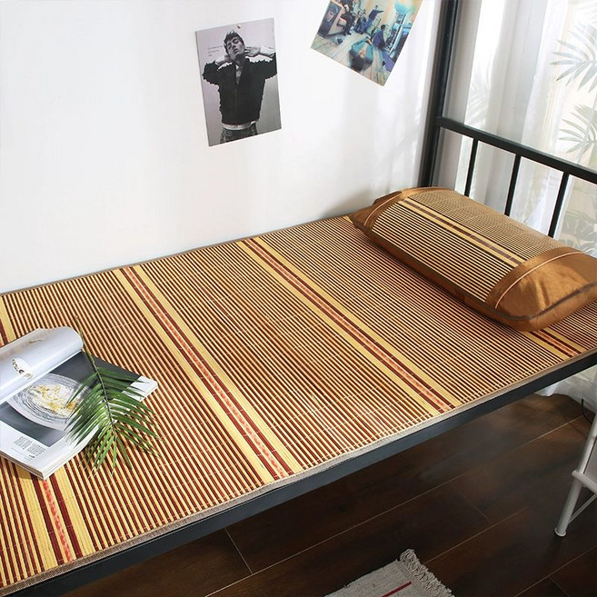 대나무돗자리 대자리 침대 소파 패드 여름 쿨 카페트 쑥 청풍 A, 양면 대나무매트(베개커버 없음), 양면 스킨프렌즈 배게커버