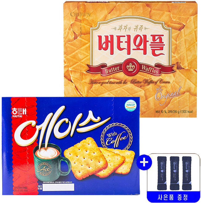 크라운 버터와플 316g+에이스 364g 2종 묶음행사+사은품, 1세트, 316g