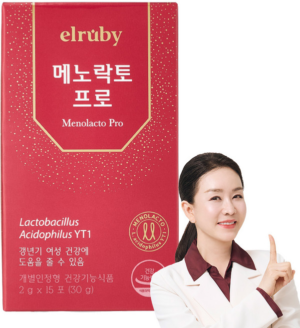 [본사] 휴온스 박미선 갱년기유산균YT1 분말 엘루비 메노락토 프로 15일분 15포 1박스, 30g, 1개