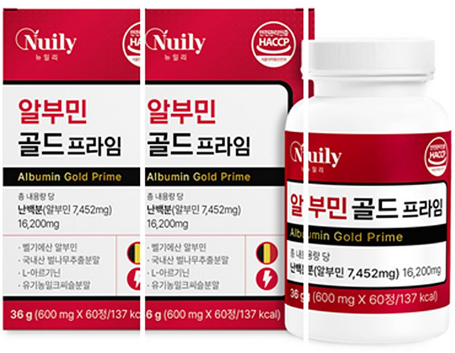 알부민 골드 프라임 알부민정 엘아르기닌 직장인, 3개, 60정