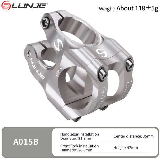 CNC 산악 자전거 스템 31 8mm MTB 로드 자전거 숏 파워 알루미늄 합금 고강도 클라이밍 라이저, Titanium