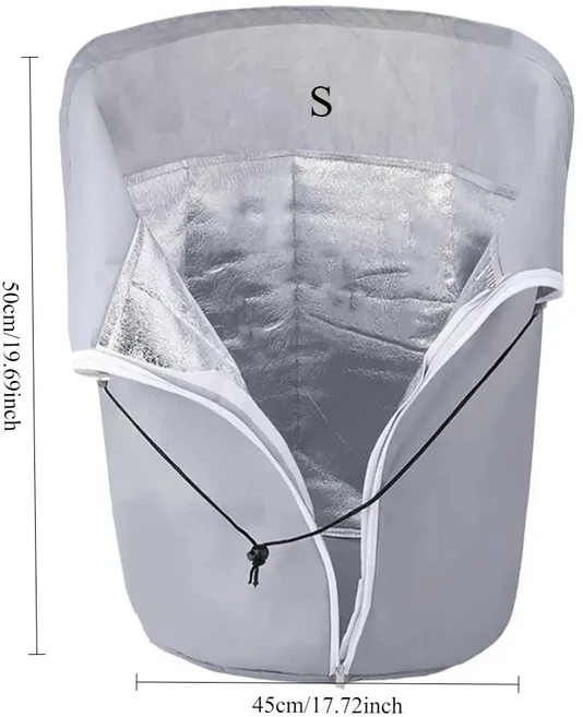 겨울 서리 담요 옥스포드 천 동결 방지 추운 날씨 나무 커버 포함, 02 S