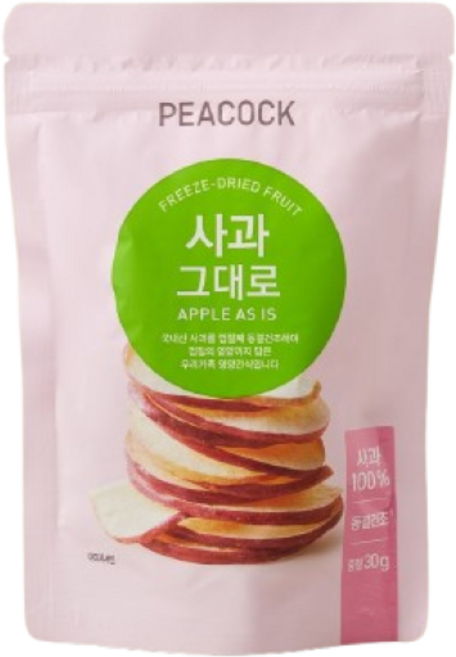 피코크 사과 그대로 30g, 3개