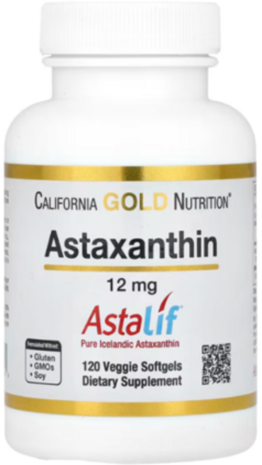 캘리포니아 Astaxanthin AstaLif Pure Icelandic 12mg 120정, 1개