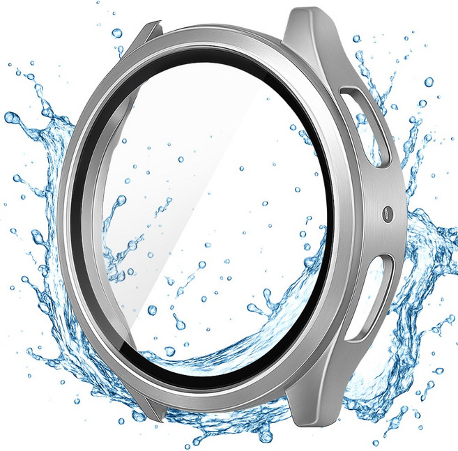 더조은셀러 워터디펜스 강화유리 방수 케이스 갤럭시 워치7 44 40 호환, 실버