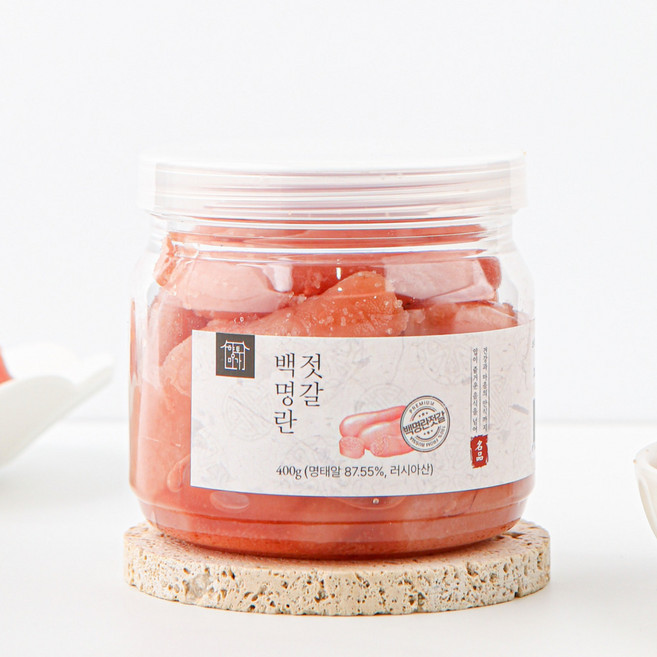 [100% 국내제조] 향토미가 저염 무색소 선동 백명란젓 파지, 1개, 400g