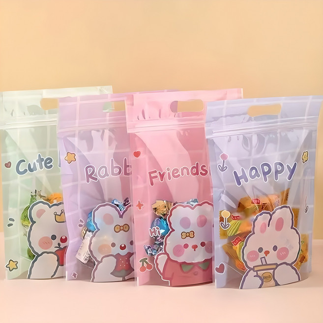 동아피엠에스 손잡이 지퍼백 동물친구들, 랜덤 발송, 50개