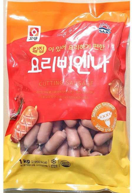 업소용 식당 식자재 오양 칼집 비엔나 소시지 1kg