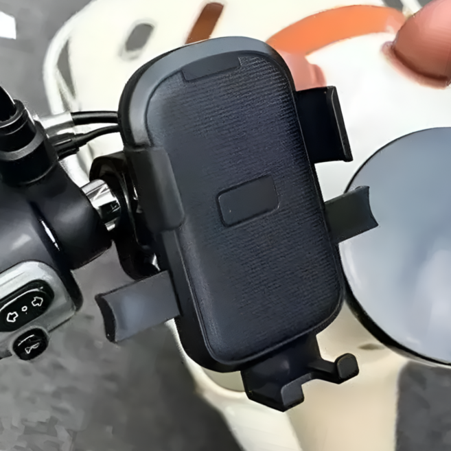 위드메리 강력고정 심플 자전거 핸드폰 거치대, 블랙, 1개