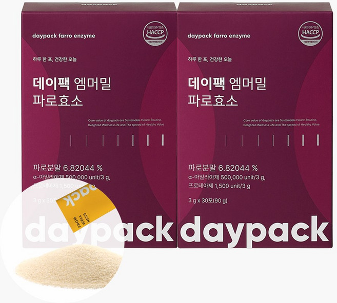 데이팩 엠머밀 파로효소 이탈리아산 고대 곡물 발효, 2개, 30회분