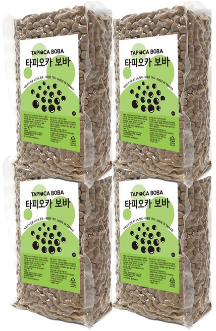 대만 타피오카펄 보바 2.5 1kg 4개세트, 4개입, 1개