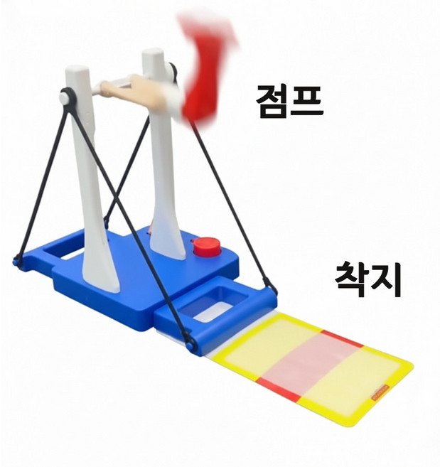 기술과 착지를 내가 직접 조정 할수있는 신기하고 재미있는 데스크탑 철봉 체조 보드게임 2종, A.기계체조어린왕자-USB전원코드-제공