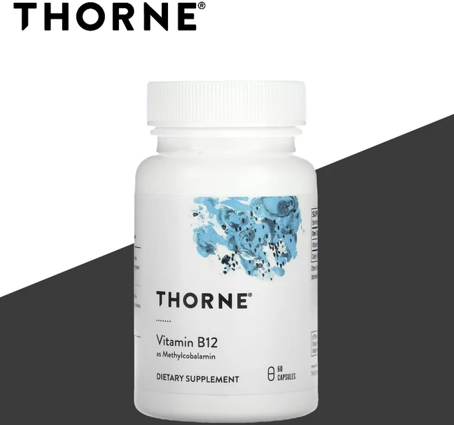 쏜리서치 Thorne 비타민B12 메틸코발라민 60캡슐 비타민B군 피로 활력비타민, 60정, 1개 - 쿠팡
