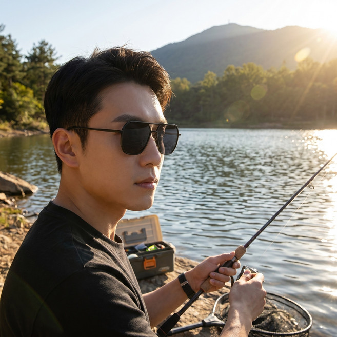 남자 선글라스 변색 선글라스 편광 uv차단 낚시 운전용