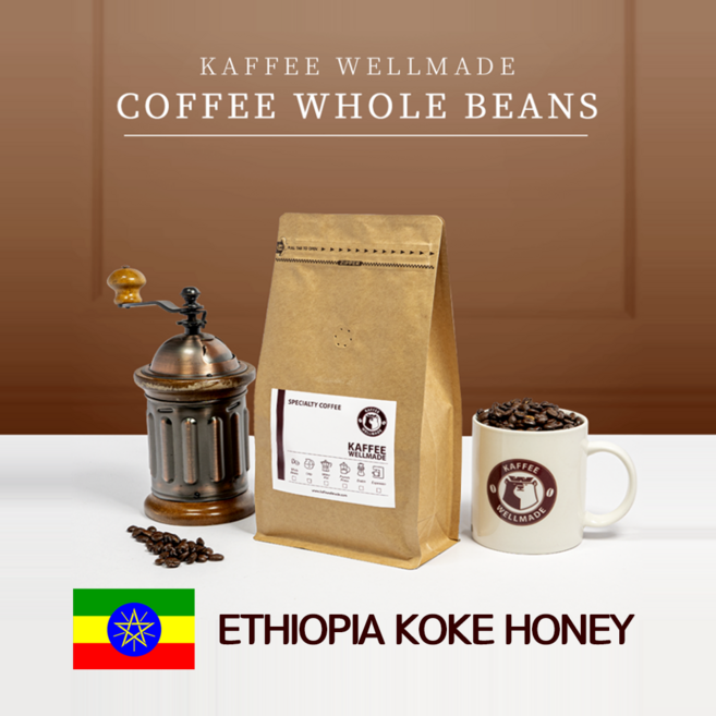 카페웰메이드 에티오피아 예가체프 코케허니 G1 스페셜티 원두커피, 1개, 500g